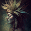 Dreamy Tribal Cannabis Portrait