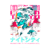 Cyber girl Tokyo - Night city