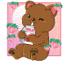 Kawaii Bear Strawberry Milk