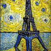 Paris Eiffel Tower van gogh