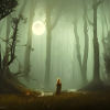 Vollmond im Wald