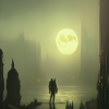 Vollmond in der Stadt