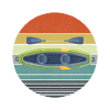Retro Kayak Canoe Lover Kayaking Paddling Kayaker