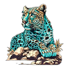Leopard lying in wait