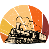 Trainspotter Eisenbahner Dampflok retro