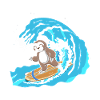 Surfboard Sloth Herbivore Animal