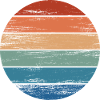 Retro Rainbow Rainbow Circle Distressed