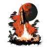 Fusée vers Mars