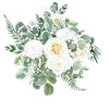 Fleurs aquarelles blanches
