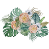 Fleurs aquarelles nudes