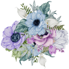 Blaue Aquarellblumen