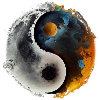 Nature-inspired Yin and Yang - Fire