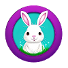 Easter with Easter Bunny purple