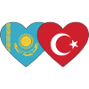 Kazakhstan Turkey Flag Heart