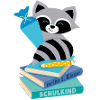Waschbär Schulkind