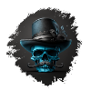 Dapper Blue Skull