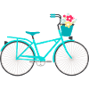Vélo avec des fleurs