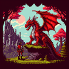8bit Pixel Drache