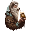 Cool Chill Lama with beer