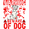 Warning beware of Dog Dalmatiner
