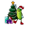 Christmas - Cartoon Christmas Cucumber
