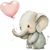 Petit éléphant avec ballon