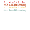 Air conditioning lettering