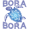 Polynesisk blå stammehavskildpadde Bora Bora