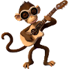 Monkey guitarist