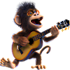 Monkey guitarist