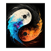 Abstract Yin and Yang Symbol