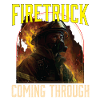 Firetruck Coming Through Fireman Firefighting