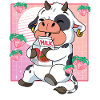 Kawaii Cow Strawberry Milk