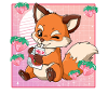 Kawaii Fox Strawberry Milk