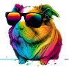 Meerschweinchen mit Sonnenbrille