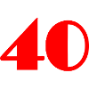40. 40 ÅR. 40-årsjubileum. FÖDELSEDAG 40 ÅR.
