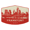 Frankfurt Skyline Rot Badge