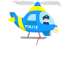 Anniversaire 4 ans Hélicoptère Police Enfants