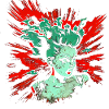 Cool Psychobilly Comic Design - Green Woman