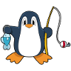 Penguin Angler Fish Fishing