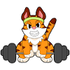 Tiger Bodybuilder Barbell Bodybuilding