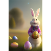 Easter Bunny with Easter Eggs