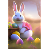 Easter Bunny with Easter Eggs