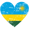 Rwanda flag heart
