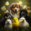 beautiful yellow chicks