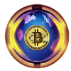 Bitcoin with Planet Earth