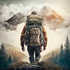 FOX0610 man hiking