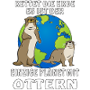 ERDE PLANET MIT OTTERN