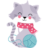 Cat with woolly tuber