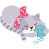 Cat with woolly tuber
